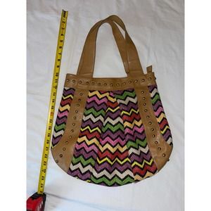 Olivia + Joy Large "Straw" Studded Purse